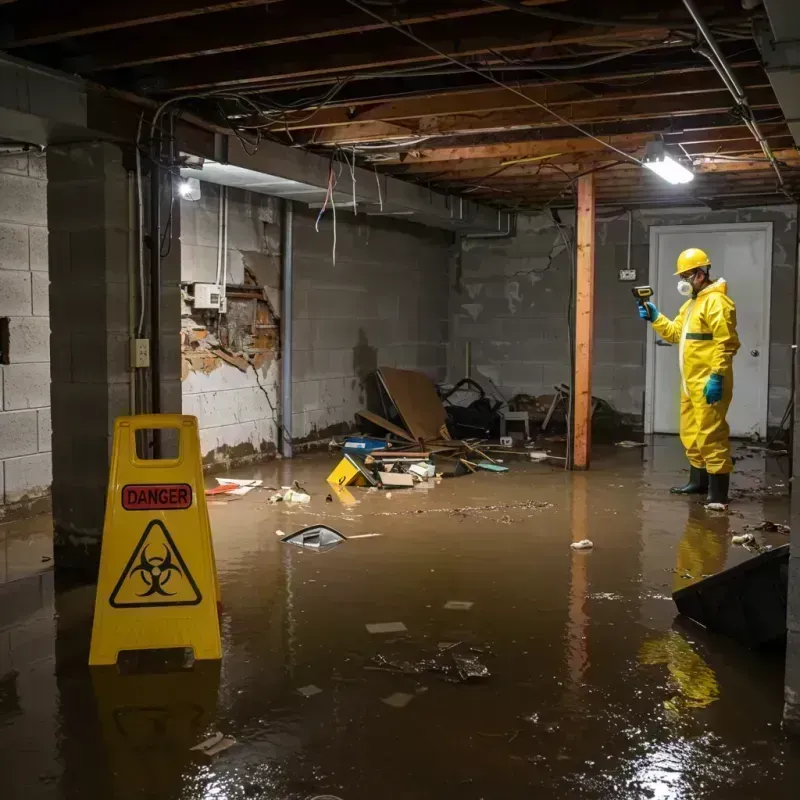 Flooded Basement Electrical Hazard in Fort Irwin, CA Property